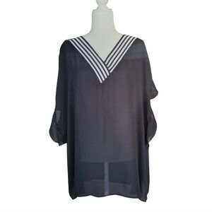 Como Black Sheer Top